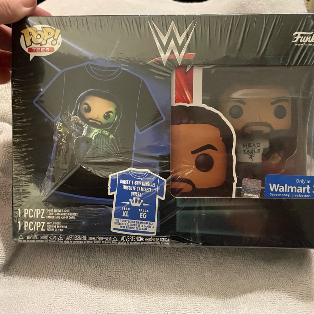 Funko WWE Pop Figure and T-Shirt Combo - Black and Blue